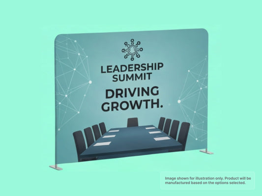 Straight Pillow Case Tension Fabric Backdrop for Corporate Summits