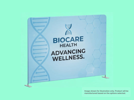 Straight Pillow Case Tension Fabric Backdrop for Healthcare & Pharma