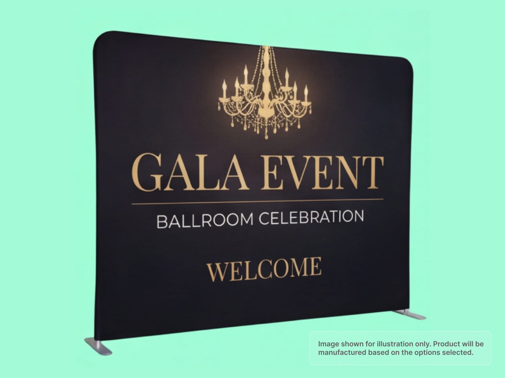 Straight Pillow Case Tension Fabric Backdrop for Hotel Ballroom