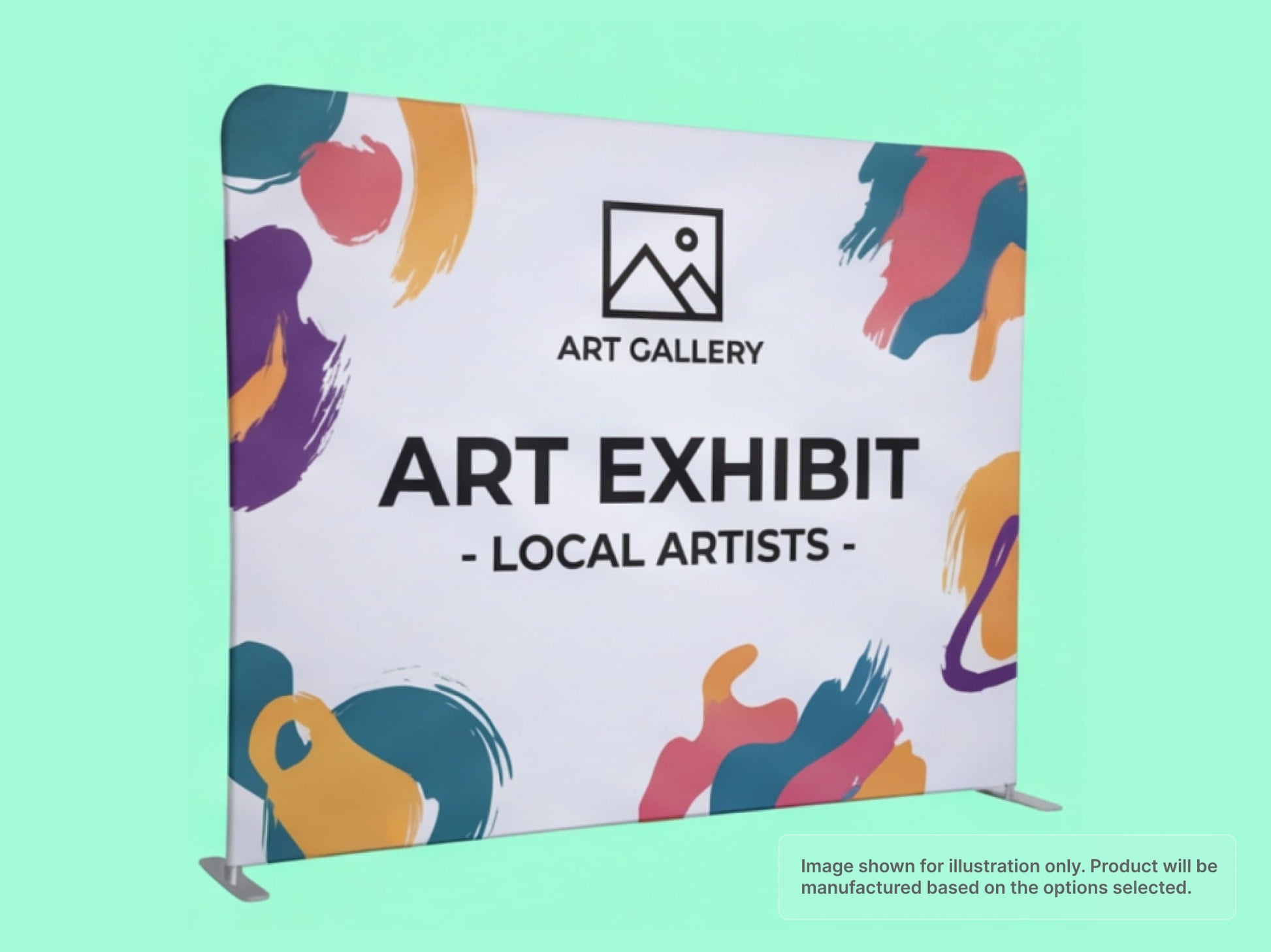 Straight Pillow Case Tension Fabric Backdrop for Indoor Exhibit
