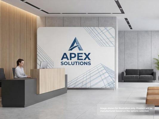 Straight Pillow Case Tension Fabric Backdrop for Lobby Branding