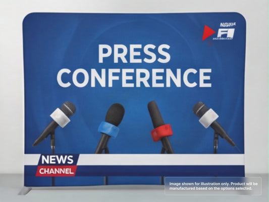 Straight Pillow Case Tension Fabric Backdrop for Media Briefings