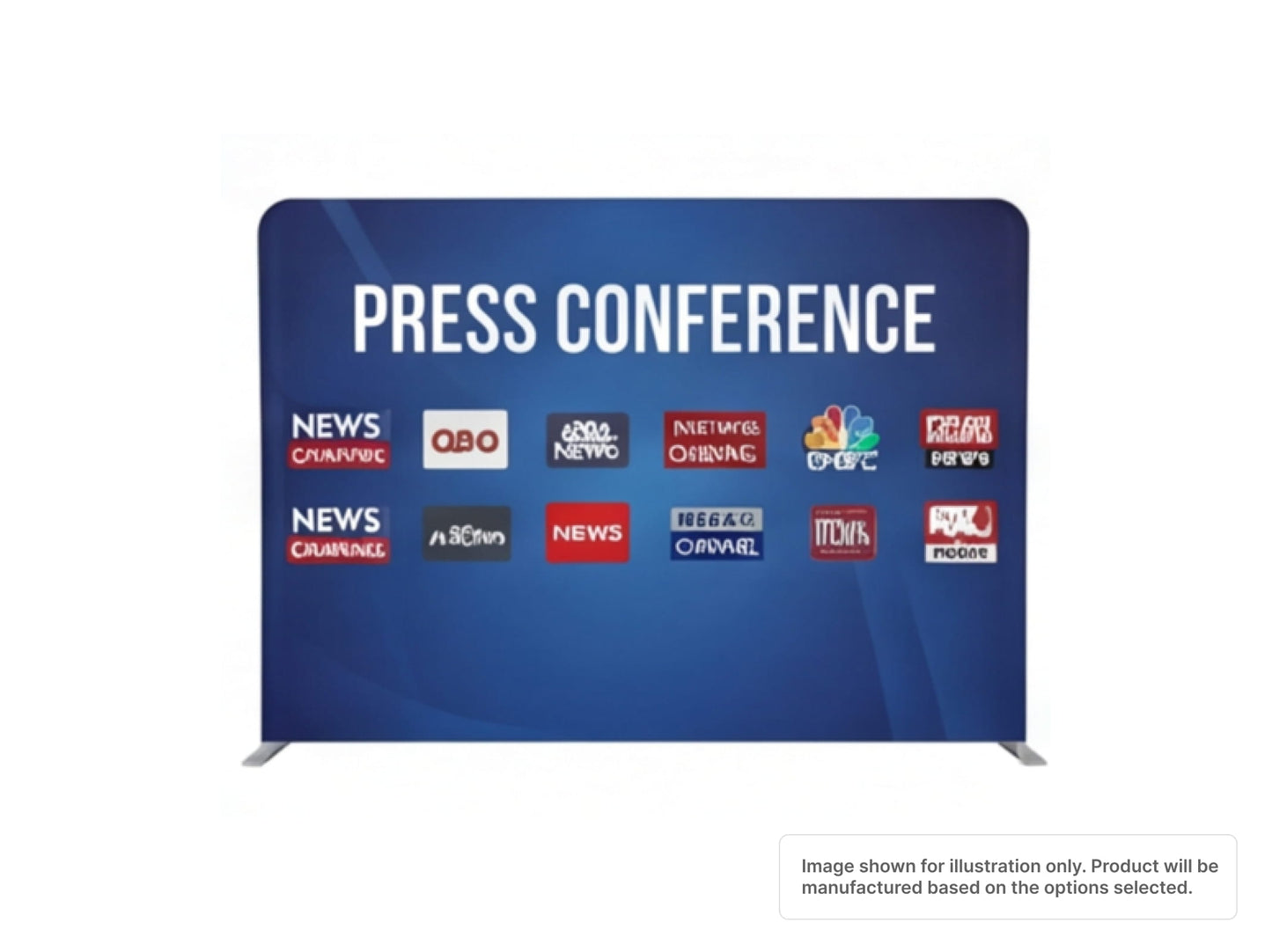 Straight Pillow Case Tension Fabric Backdrop for Media Wall
