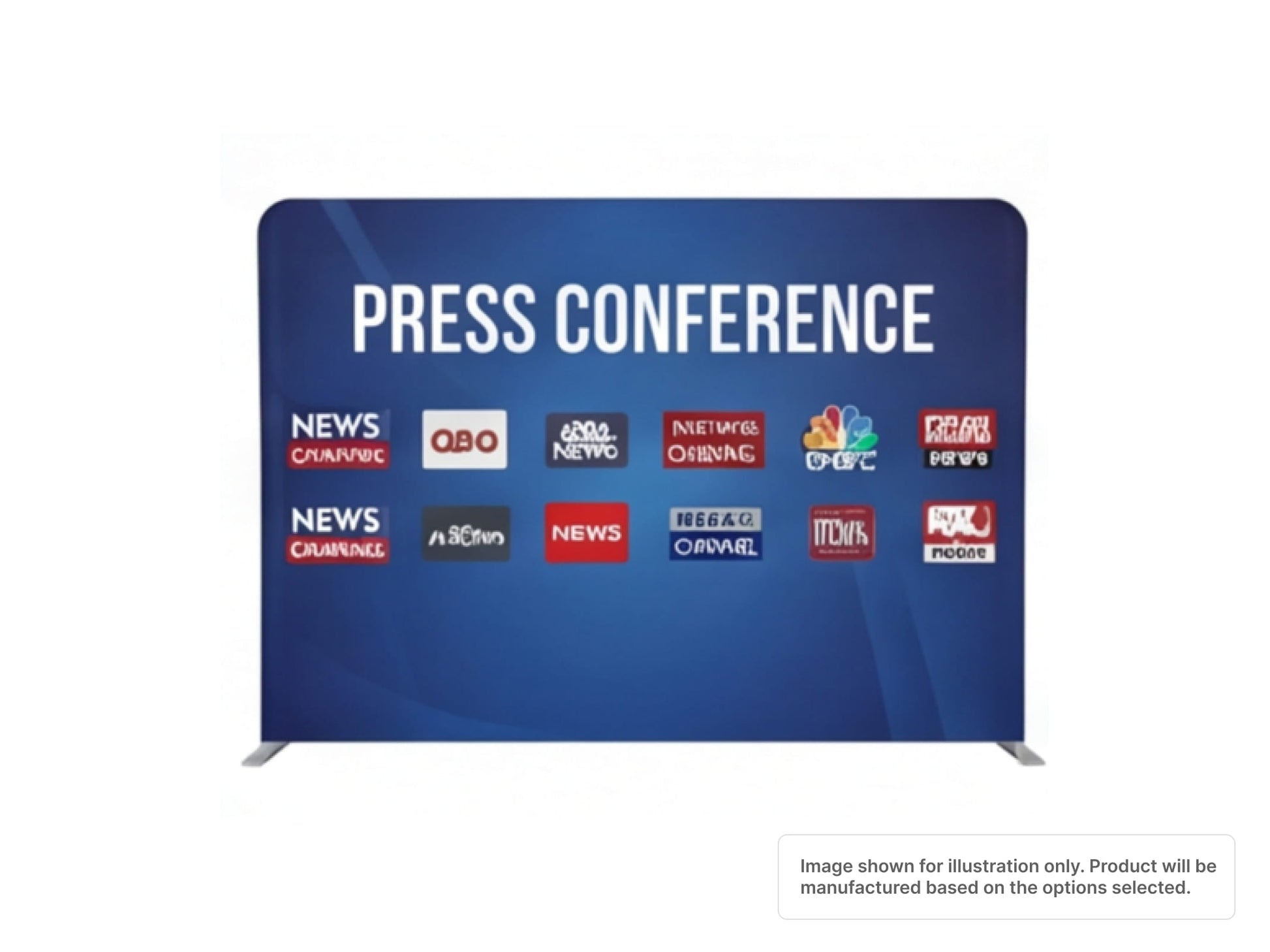 Straight Pillow Case Tension Fabric Backdrop for Media Wall