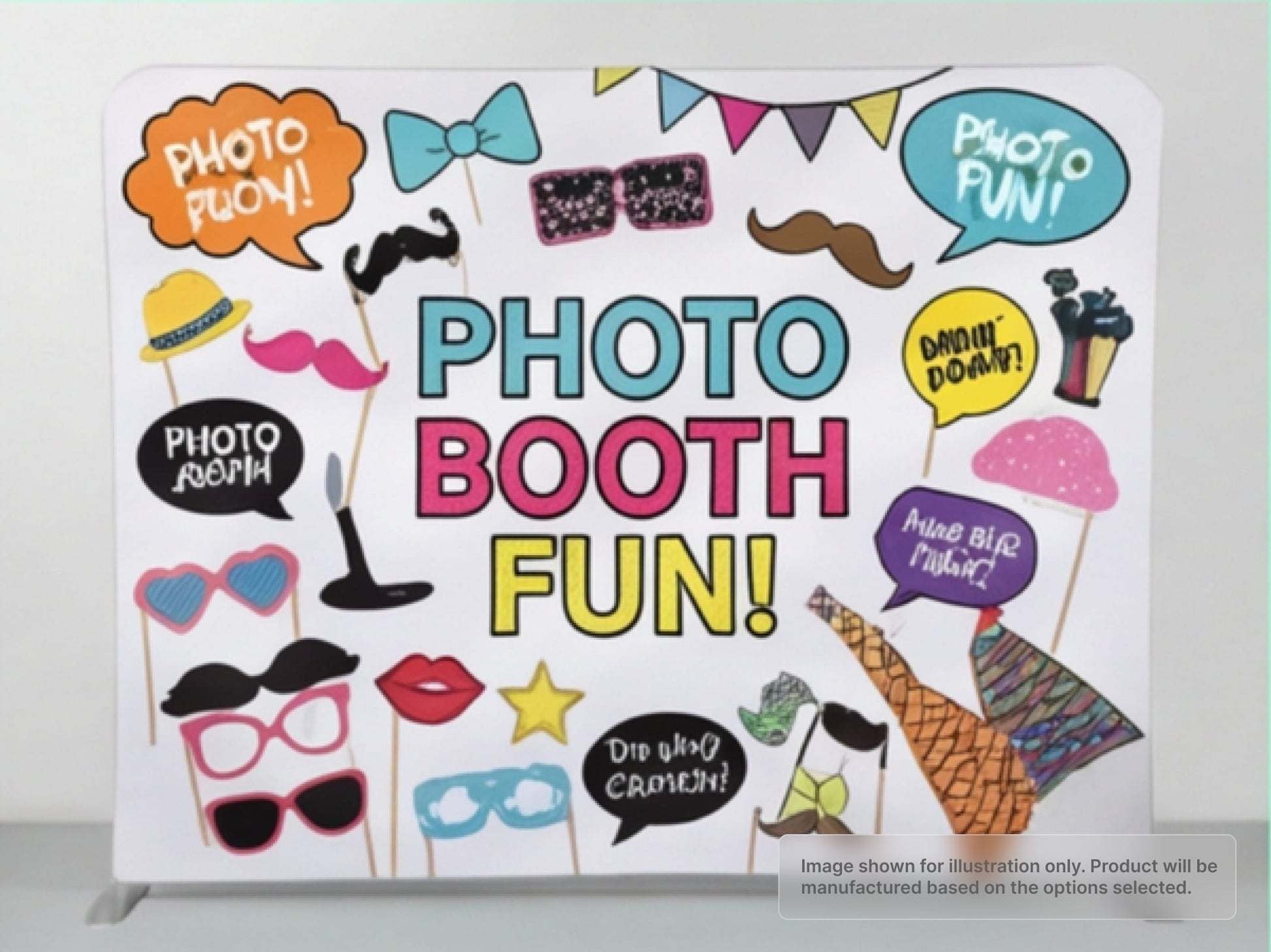 Straight Pillow Case Tension Fabric Backdrop for Photo Booths