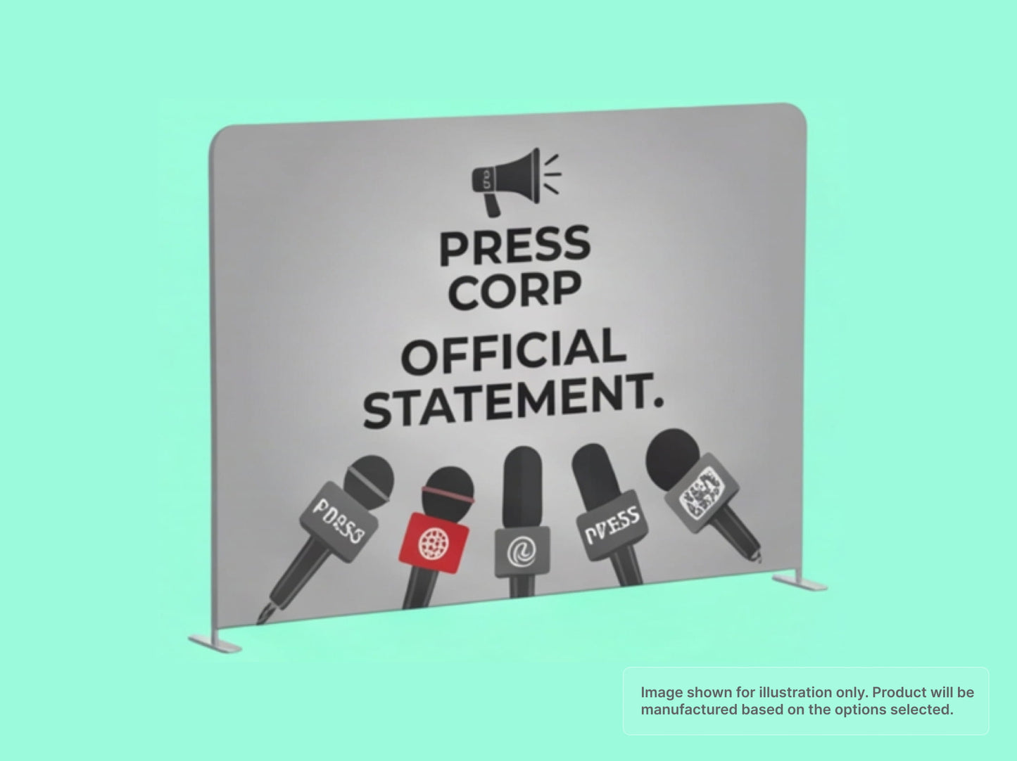Straight Pillow Case Tension Fabric Backdrop for Press Conferences