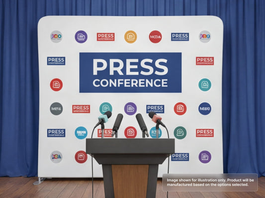 Straight Pillow Case Tension Fabric Backdrop for Press Room