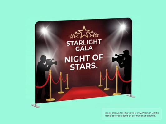 Straight Pillow Case Tension Fabric Backdrop for Red Carpet Events