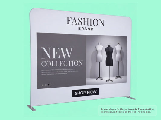 Straight Pillow Case Tension Fabric Backdrop for Retail Window Display