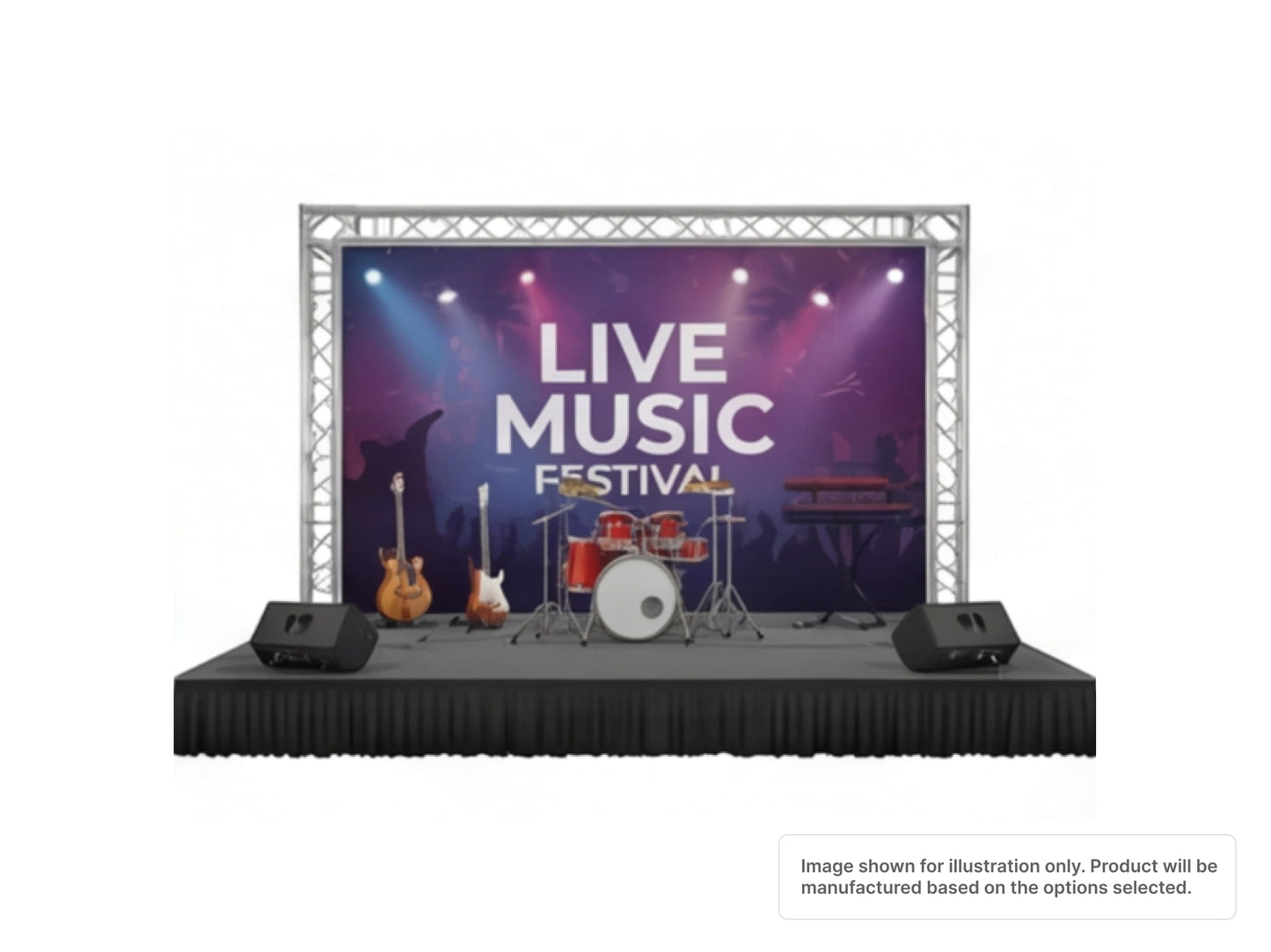 Straight Pillow Case Tension Fabric Backdrop for Stage Backdrop