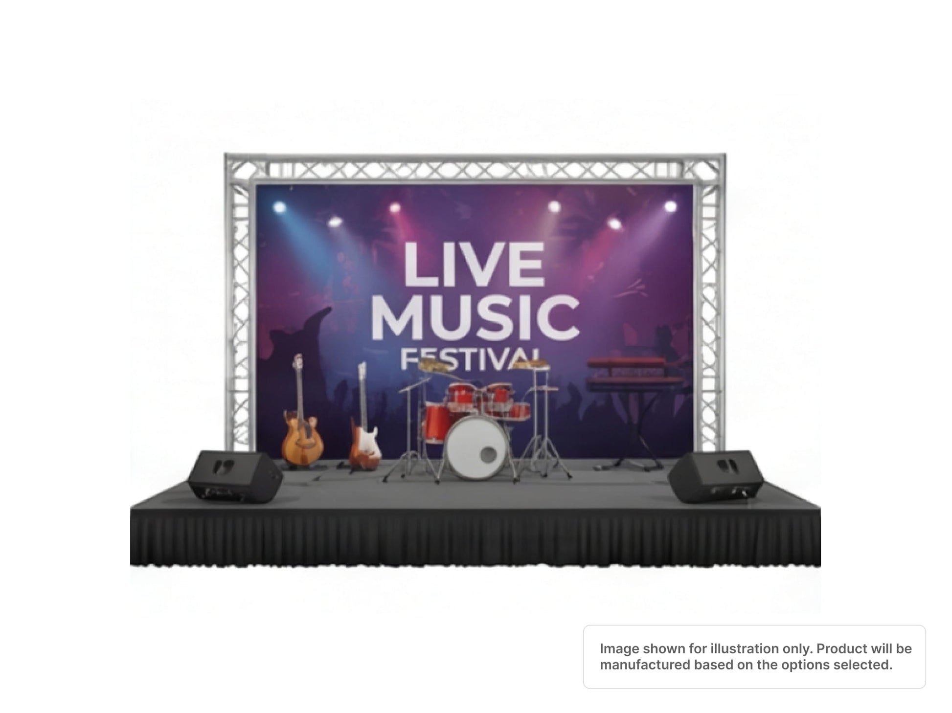 Straight Pillow Case Tension Fabric Backdrop for Stage Backdrop