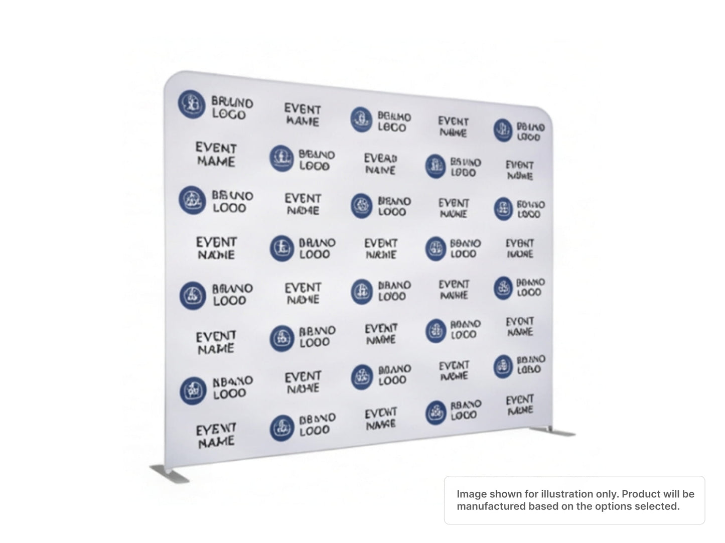 Straight Pillow Case Tension Fabric Backdrop for Step and Repeat Pattern
