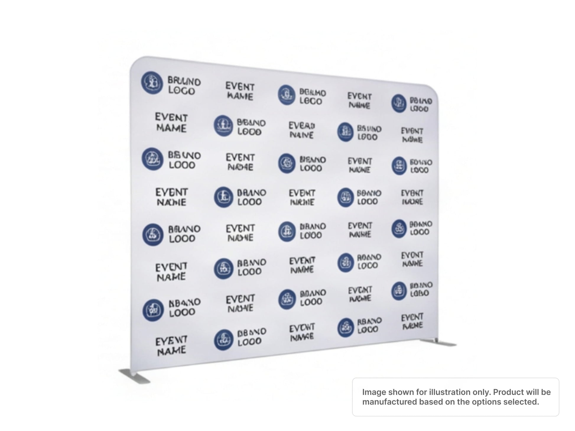 Straight Pillow Case Tension Fabric Backdrop for Step and Repeat Pattern