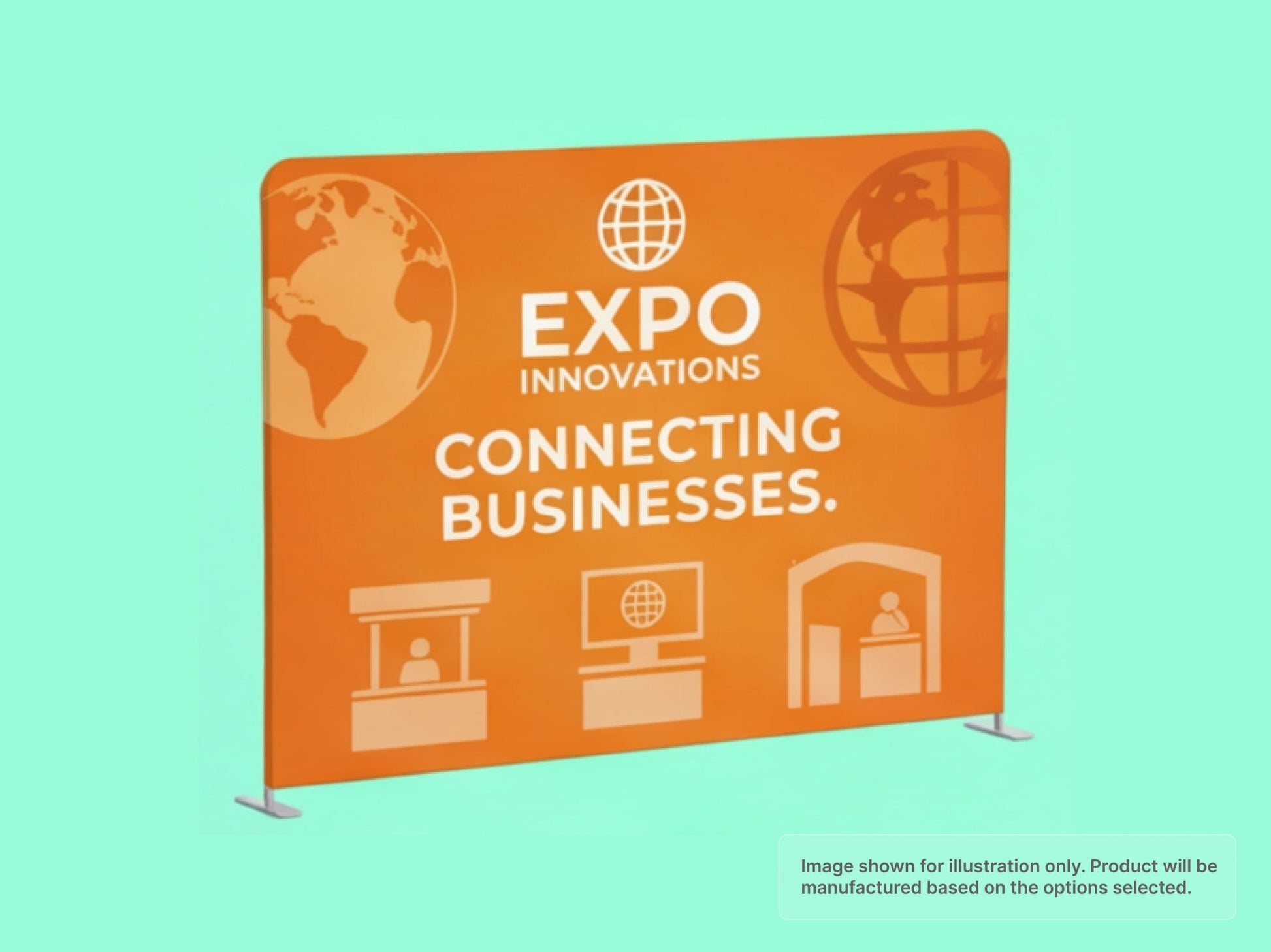 Straight Pillow Case Tension Fabric Backdrop for Trade Shows