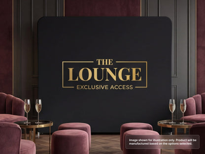 Straight Pillow Case Tension Fabric Backdrop for VIP Lounge