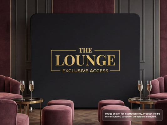 Straight Pillow Case Tension Fabric Backdrop for VIP Lounge