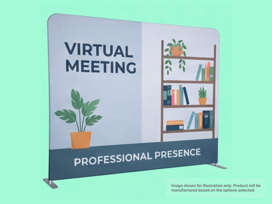 Straight Pillow Case Tension Fabric Backdrop for Video Call Background