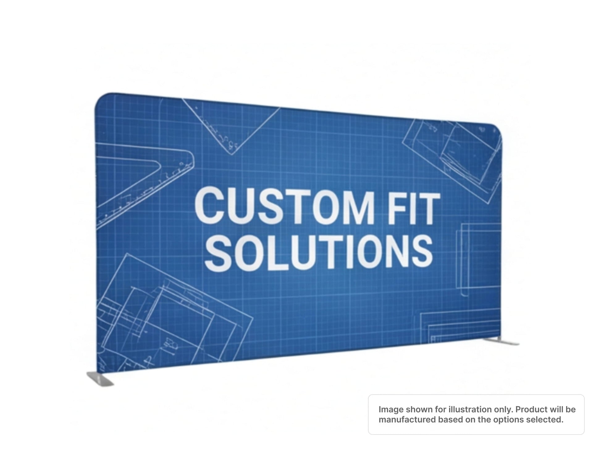 Straight Pillow Case Tension Fabric Backdrop with Custom Dimensions