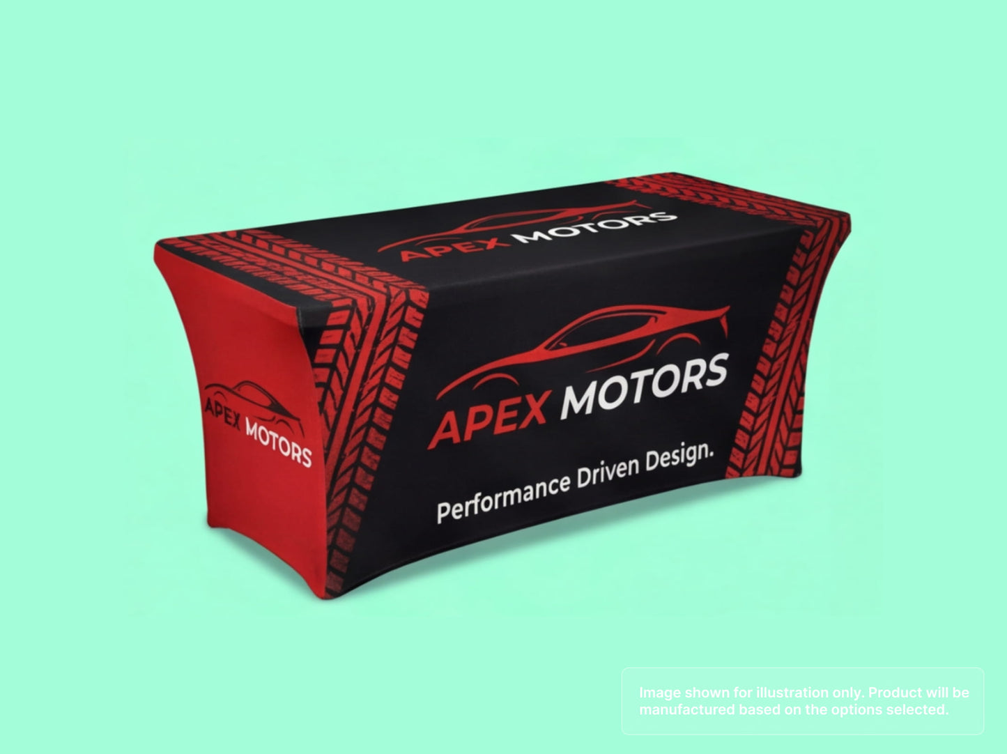 Stretch Fit Table Cover for Automotive Branding