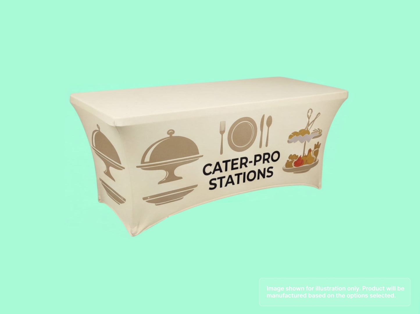 Stretch Fit Table Cover for Catering Buffet Station