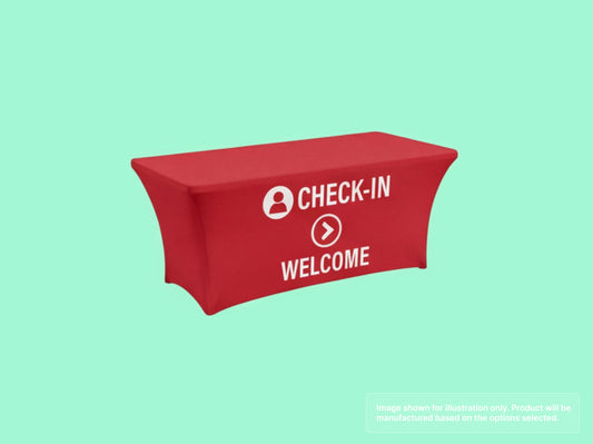 Stretch Fit Table Cover for Check-in Booth