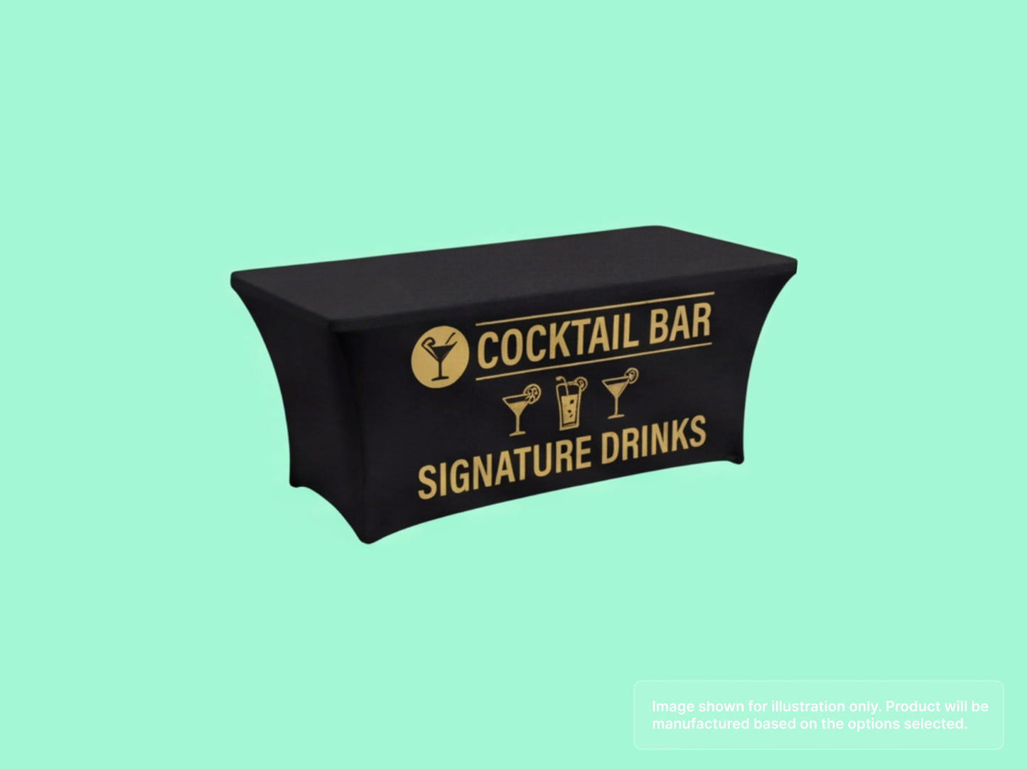 Stretch Fit Table Cover for Cocktail Bar Stand
