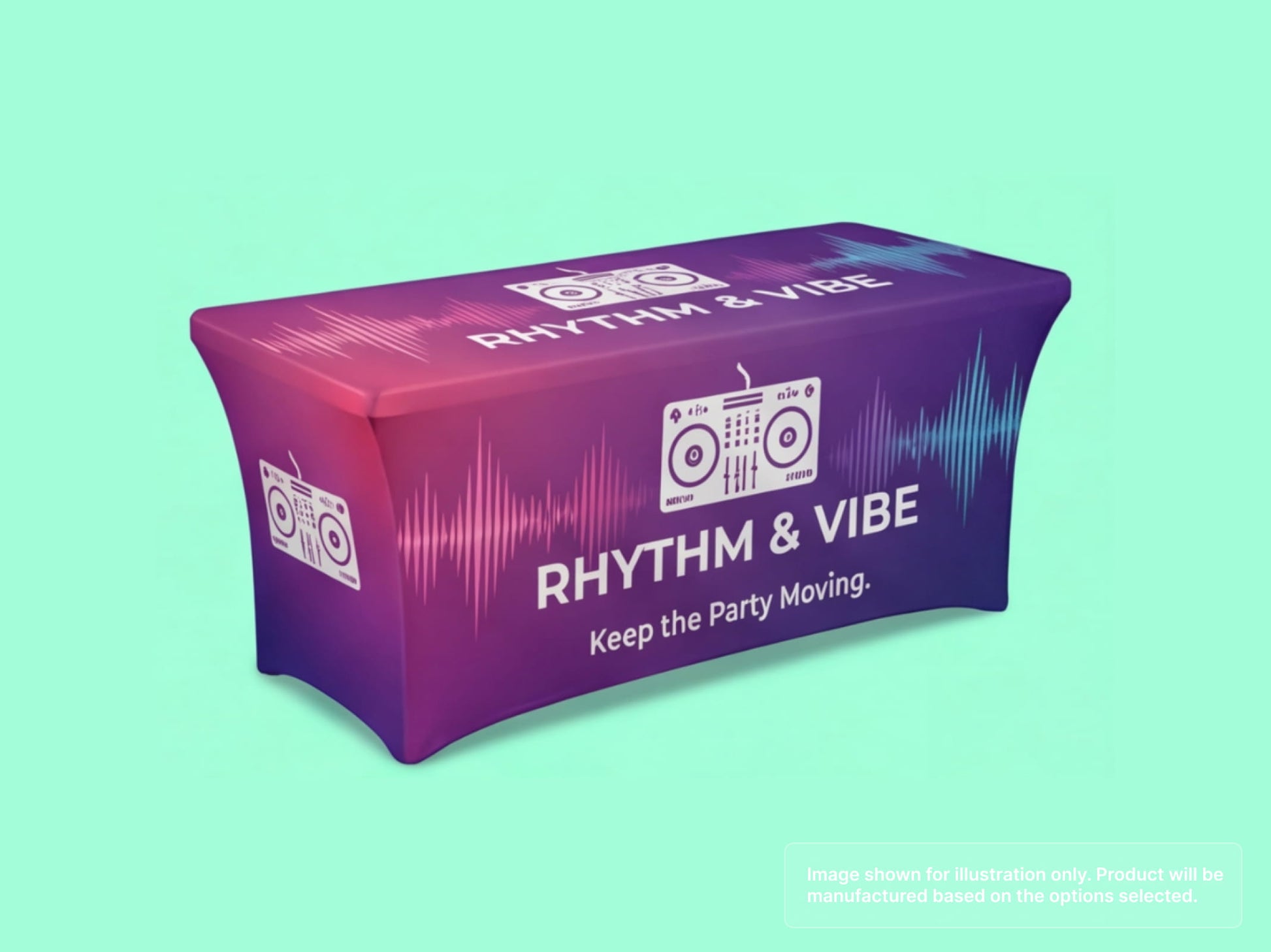 Stretch Fit Table Cover for DJ & Entertainment