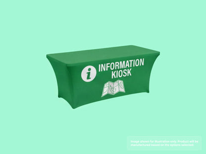 Stretch Fit Table Cover for Information Kiosk