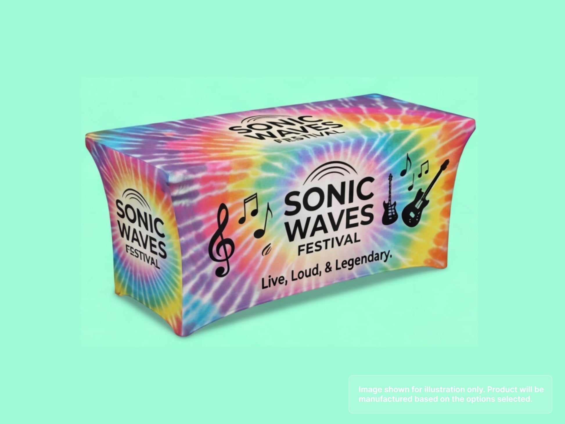 Stretch Fit Table Cover for Music Festivals