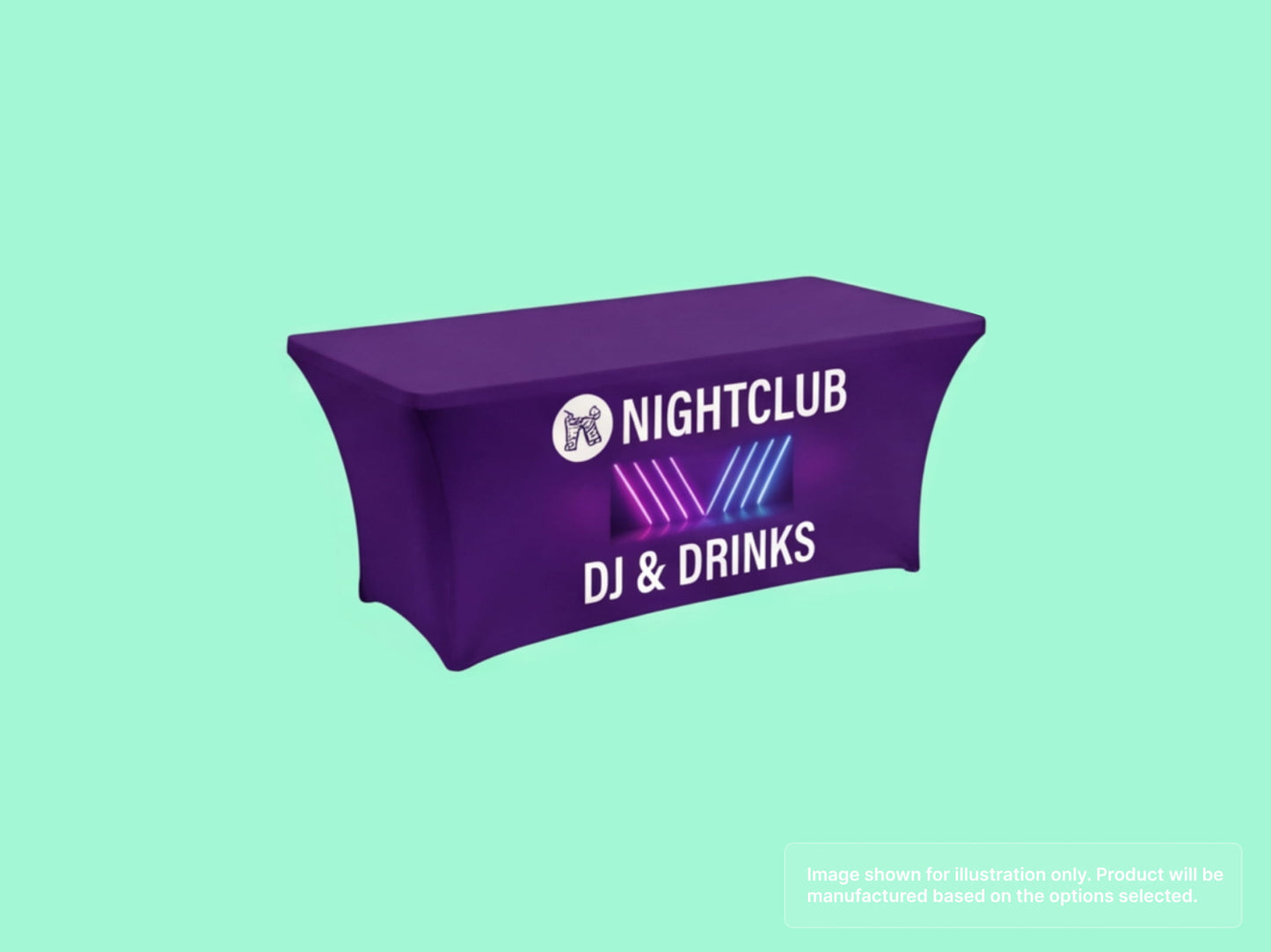 Stretch Fit Table Cover for Nightclub Bar