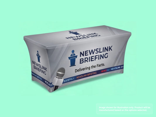 Stretch Fit Table Cover for Press Briefings