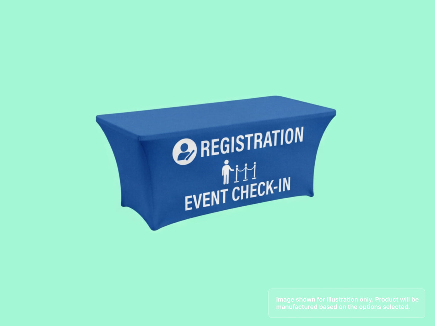 Stretch Fit Table Cover for Registration Desk