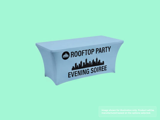 Stretch Fit Table Cover for Rooftop Event