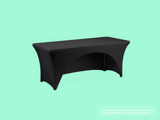 Stretch Fit Table Cover with Arched Cut
