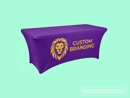 Stretch Fit Table Cover with Custom Logo