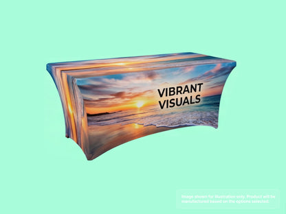 Stretch Fit Table Cover with Full-Color Sublimation