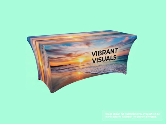 Stretch Fit Table Cover with Full-Color Sublimation