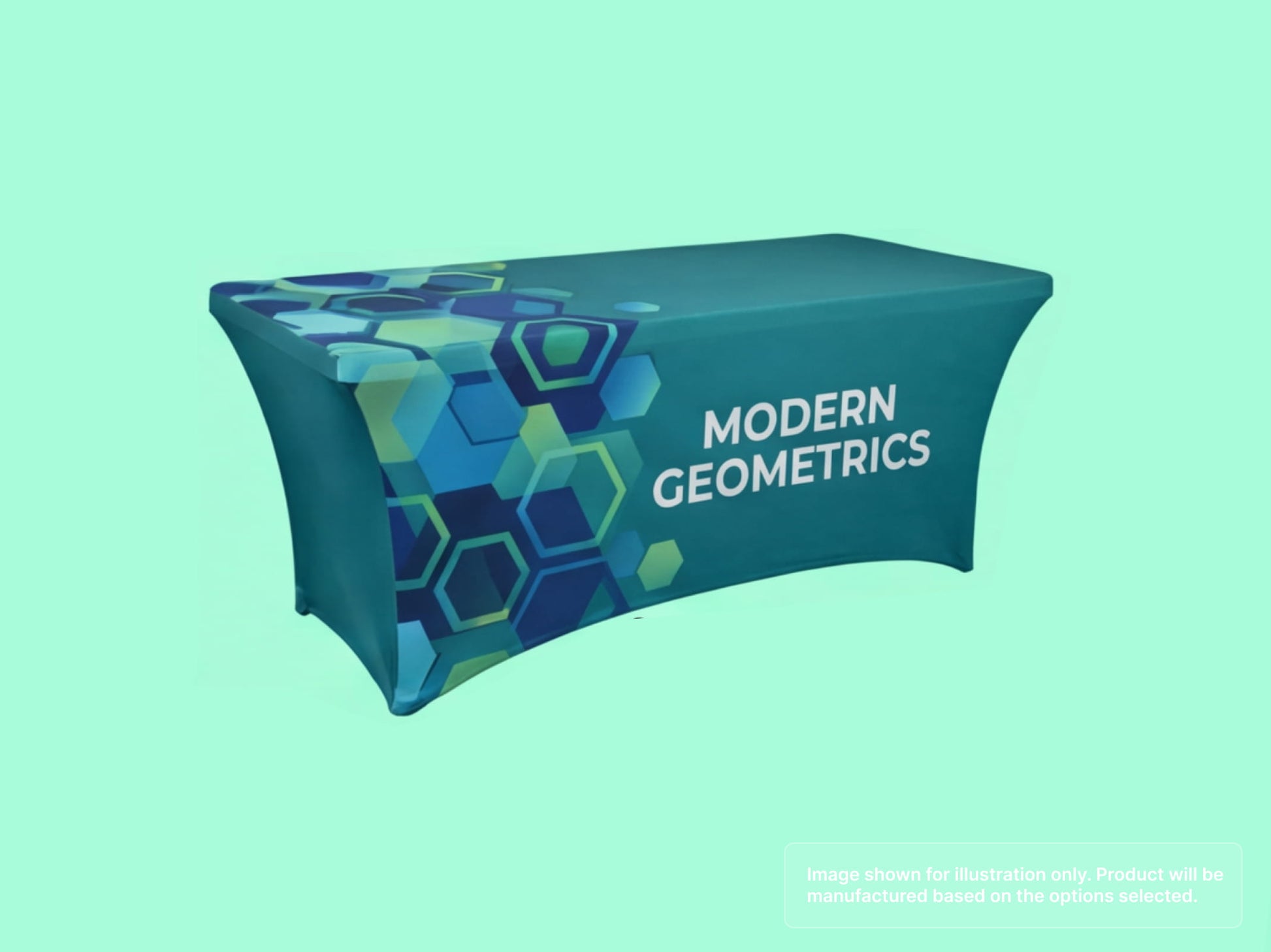 Stretch Fit Table Cover with Geometric Patterns