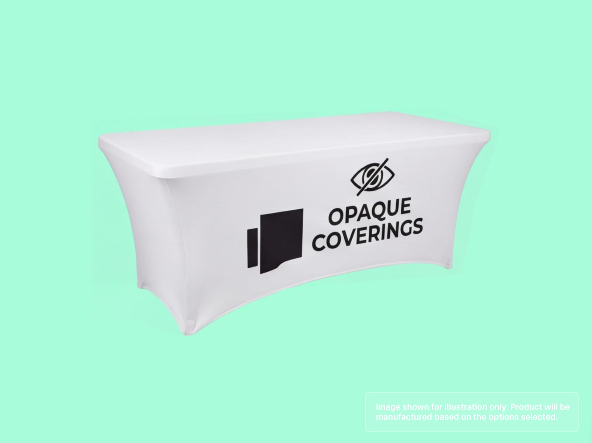 Stretch Fit Table Cover with Non-Transparent Fabric