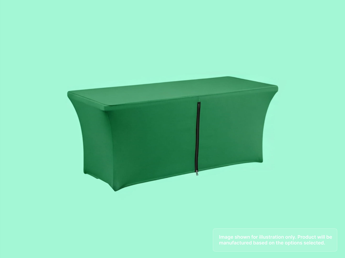Stretch Fit Table Cover with Zippered Back