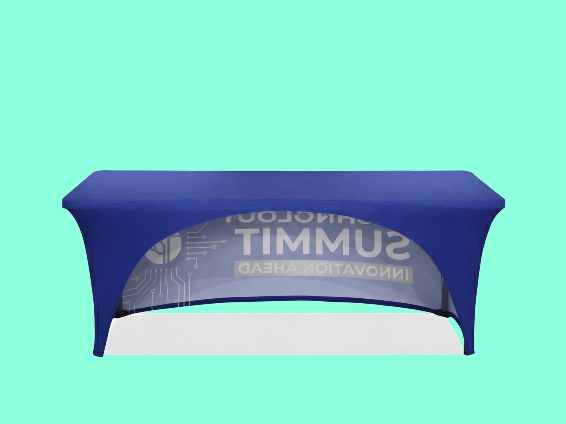 Stretch Table Cover with Open Back Side