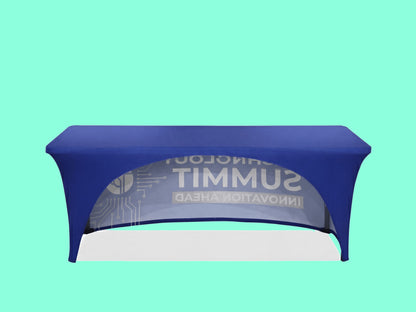 Stretch Table Cover with Open Back Side