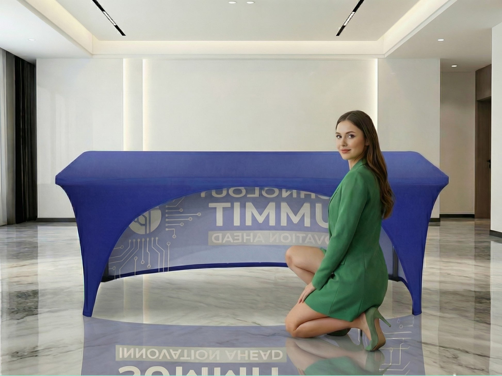 Stretch Table Cover with Open Back for Tade Shows