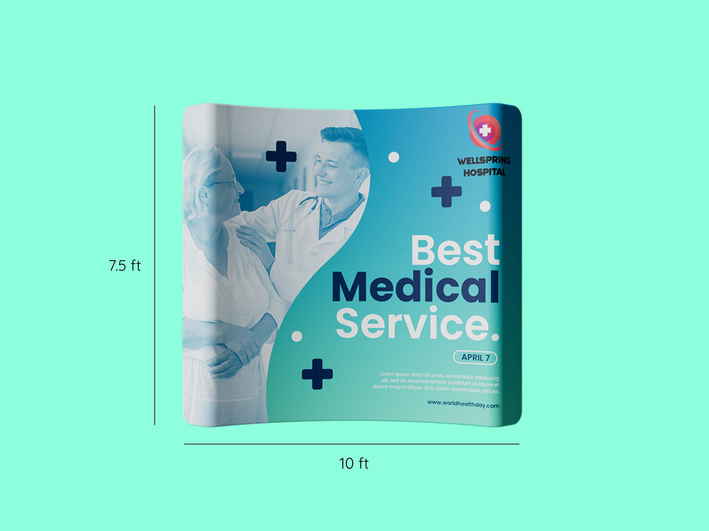 Surround View Booth Curved Tension Fabric Display