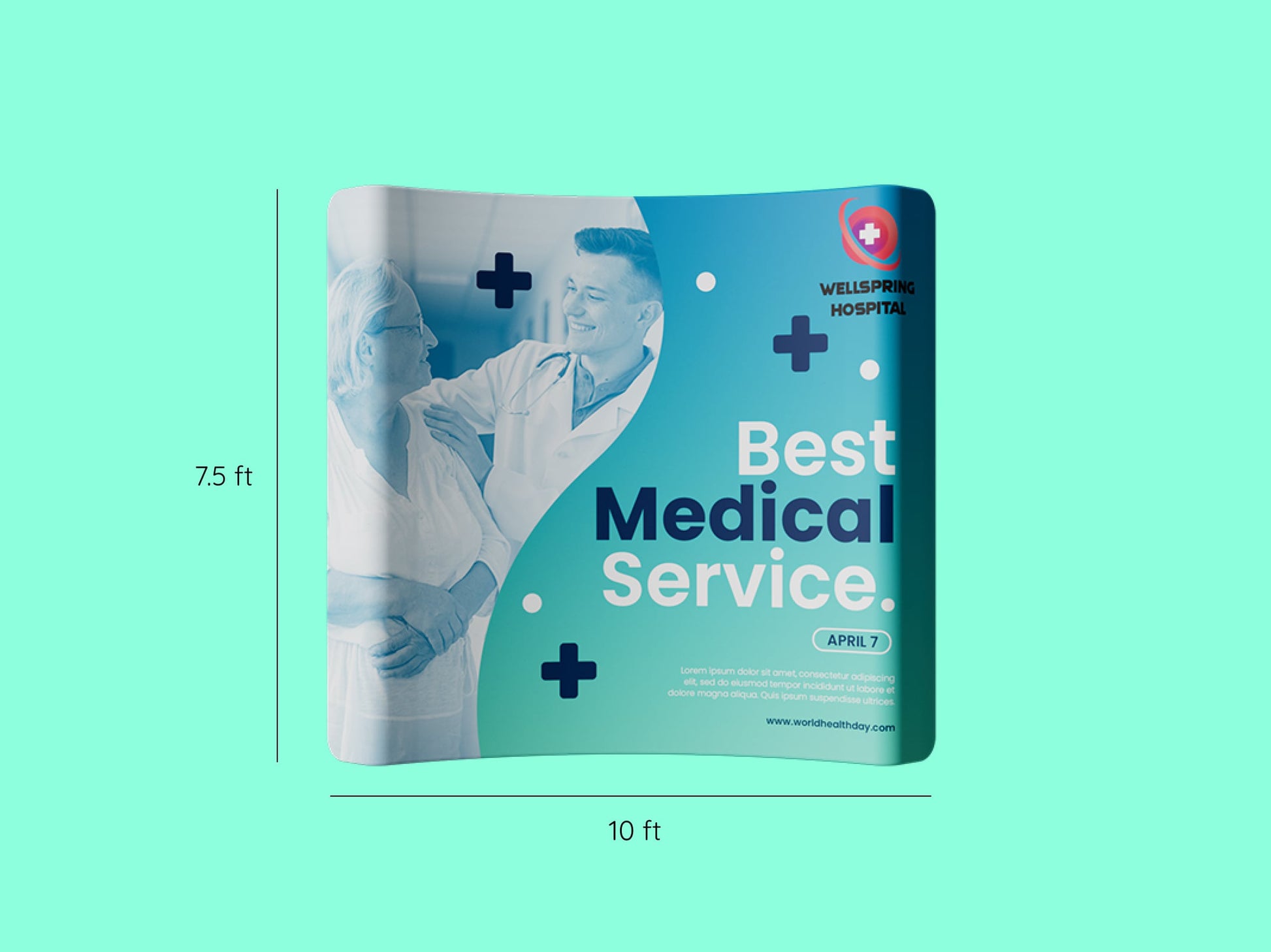 Surround View Booth Curved Tension Fabric Display