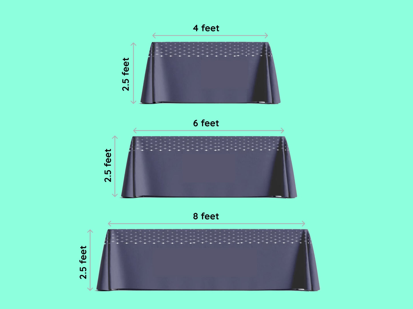 Trade Show Printed Table Cover Throws
