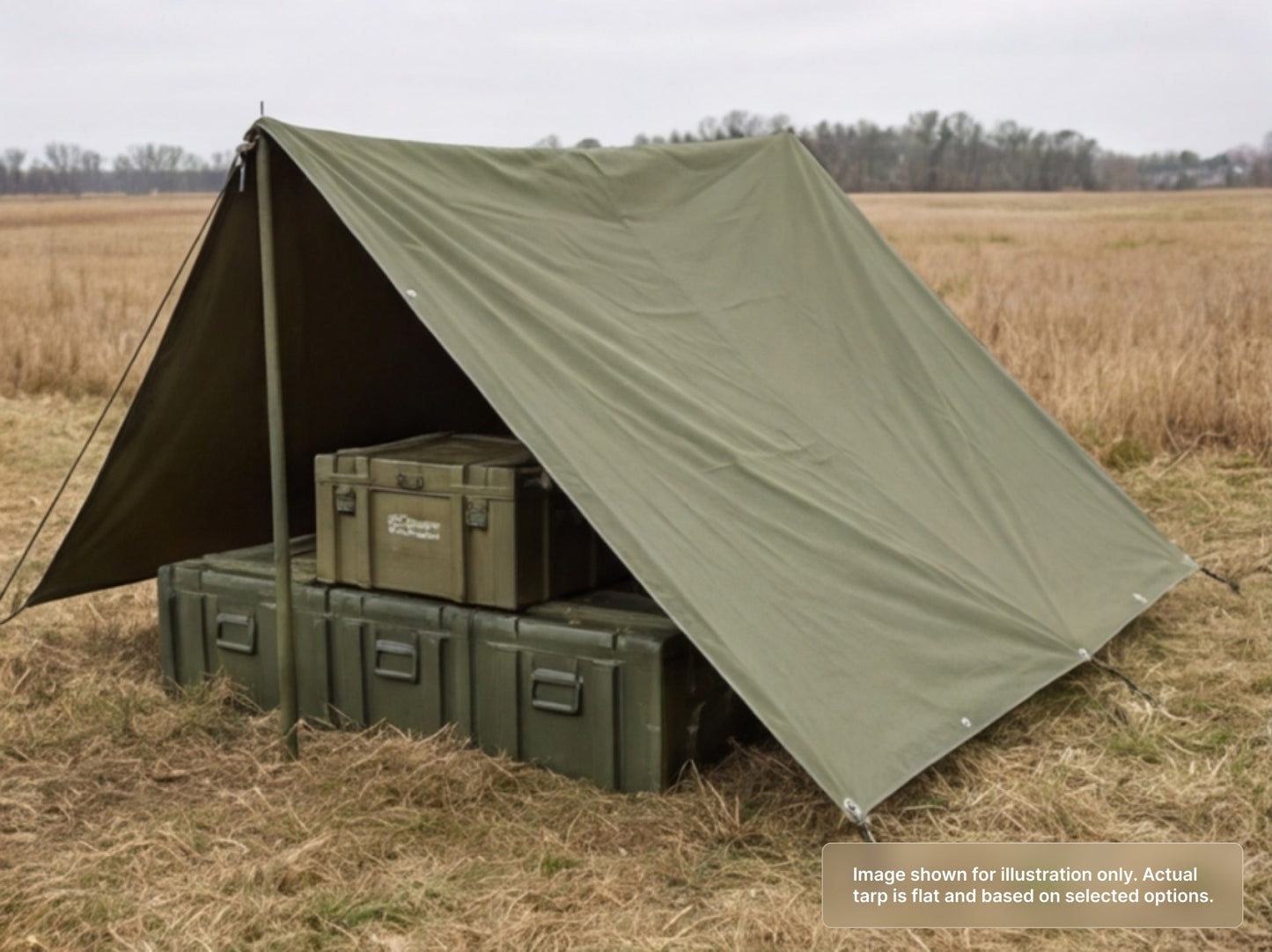 Heavy Duty Canvas Tarps - Water Resistant for Military Tactical