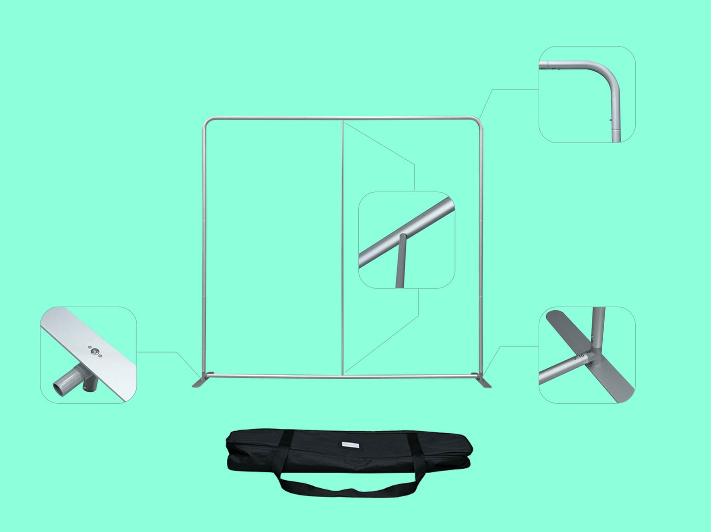 Tension Fabric Display Frame Features