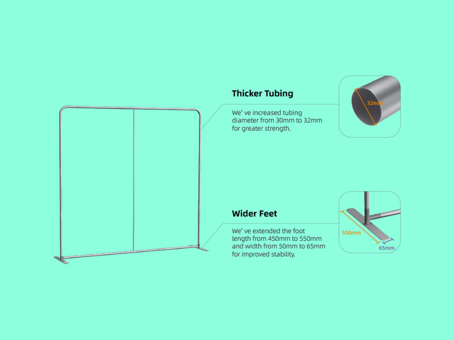 Tension Fabric Display Frame Specs