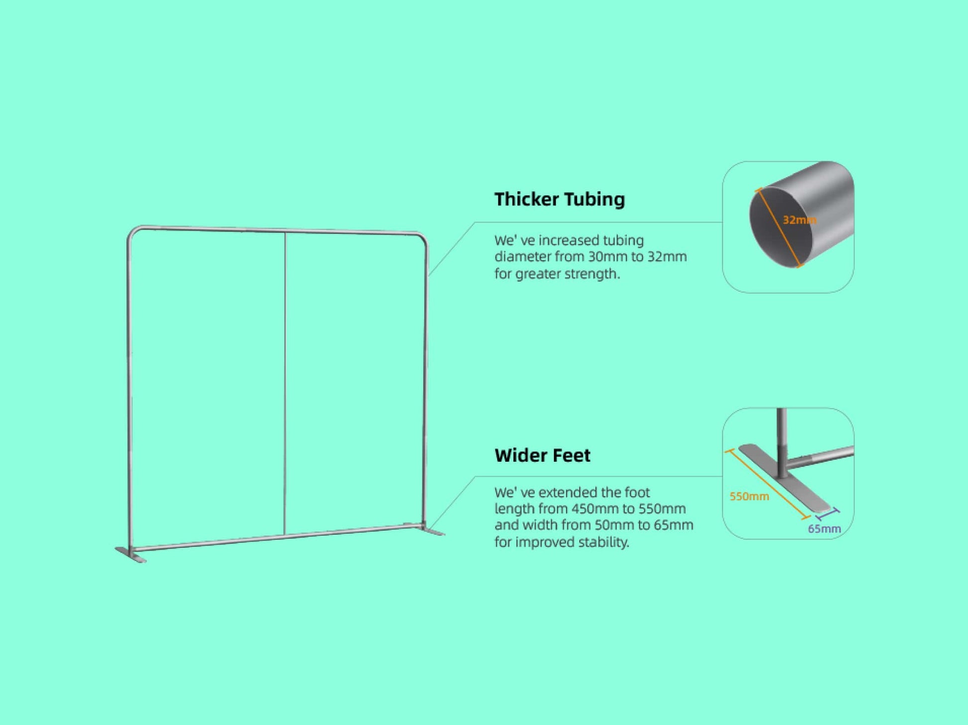 Tension Fabric Display Frame Specs